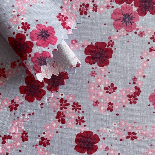 Bio-Stoff (kbA) Blumen pink