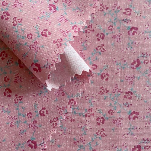 Bio-Stoff Sommerblümchen rosé